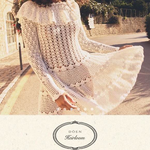 Doen Dresses & Skirts - Doen capucine White Crochet Dress